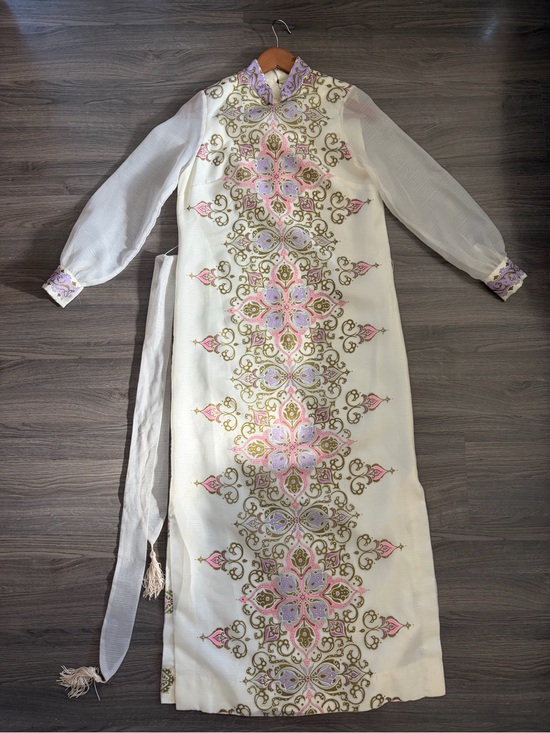 Alfred Shaheen Dresses & Skirts - 1960s / 1970s Vintage Alfred Shaheen Maxi Dress, Sheer and Metallic